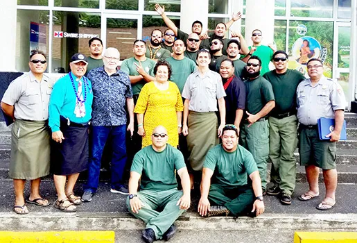 Amata and firefighters