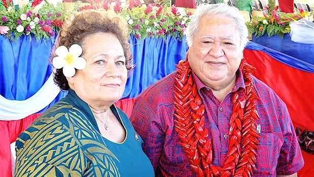 Congresswoman Aumua Amata and Samoa PM Tuilaepa Dr. Sailele Malielegao