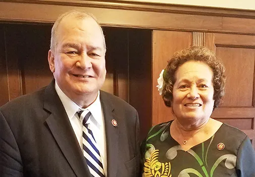 Congresswoman Amata and Congressman Sablan