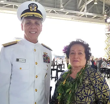 Congresswoman Amata with Admiral Phil Davidson,