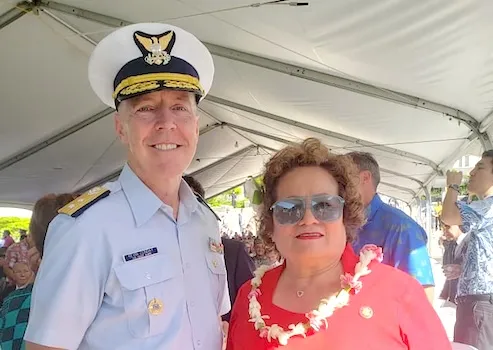 Amata and Admiral Kevin Lunday