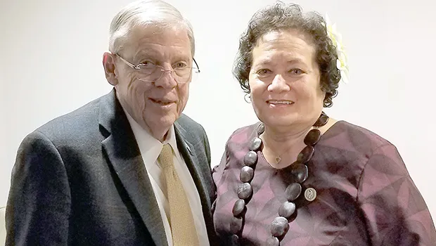 Congresswoman Aumua Amata with Senate Veterans Chairman Johnny Isakson.