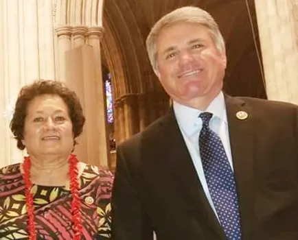 Aumua Amata with Congressman Mike McCaul