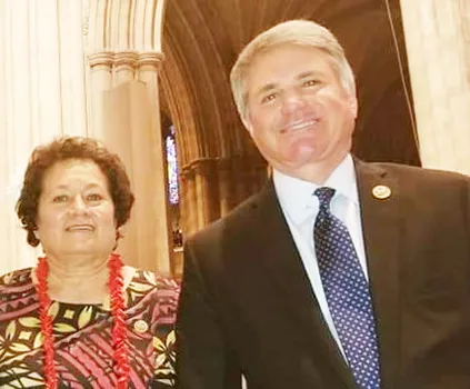 Amata with Rep. Michael McCaul of Texas,