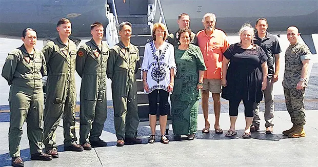 Amata with Chairman Murkowski and flight crew