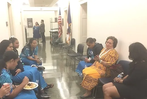 Congresswoman Amata talks with Close Up students