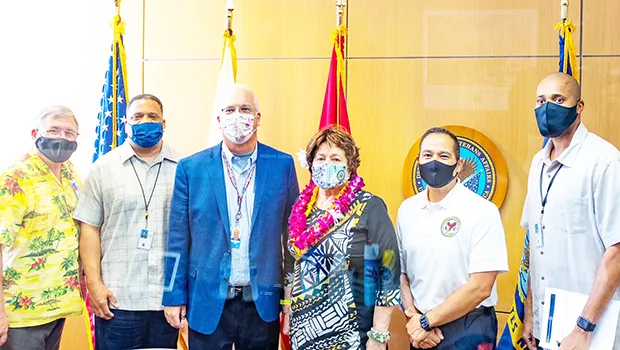 Amata pictured here wit Director Chao and some of the VA health team in Honolulu