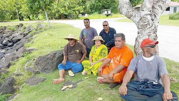 Amata with Ta'u farmers