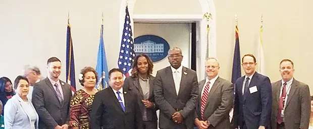 Congresswoman Amata at the recent IGIA meeting with Interior Secretary Bernhardt and others