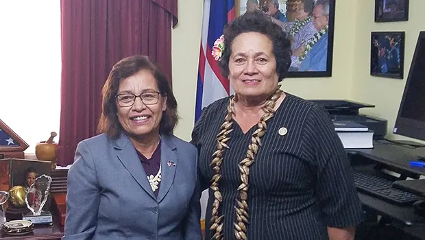 Congresswoman Amata with RMI President Hilda Heine