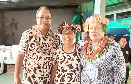 Congresswoman Amata with President Hilda Heine and her husband