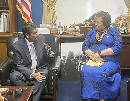 Amata with Republic of Palau President Surangel Whipps