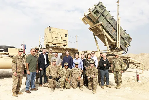 Amata with troops in the Middle East