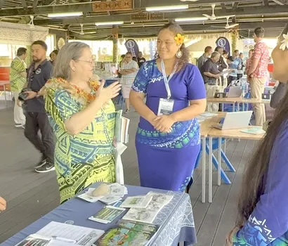 Sierra M. Fata greets U.S. Ambassador