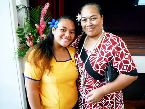 Precious Ameperosa and her mother