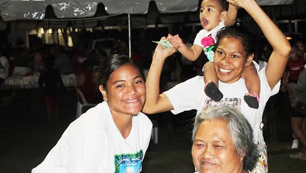 Family at the Holiday Music Festival