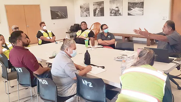 Safety Officer Aluese Te'i. Port Administration Department and participants