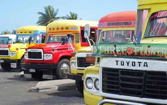 The main bus station in Apia.