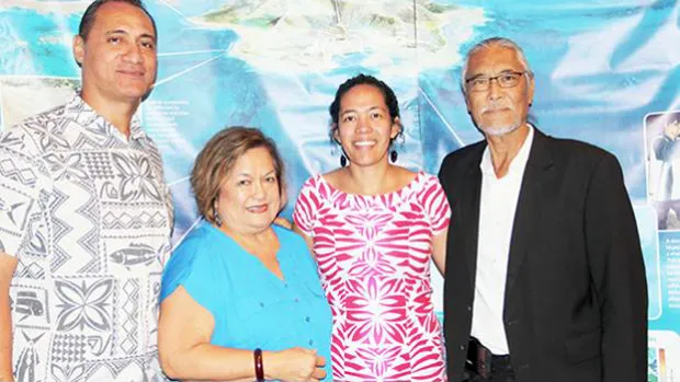  [l-r] the newly appointed Council chairman and also American Samoa Council member, Taotasi Archie Soliai; Council executive director Kitty M. Simonds; American Samoa Council member Christinna Lutu-Sanchez; and the Council’s late chairman, Edwin A. Ebisui Jr. - who passed away earlier this year in July