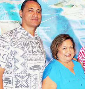Council chairman and also American Samoa Council member, Totasi Archie Soliai and Council executive director Kitty M. Simonds