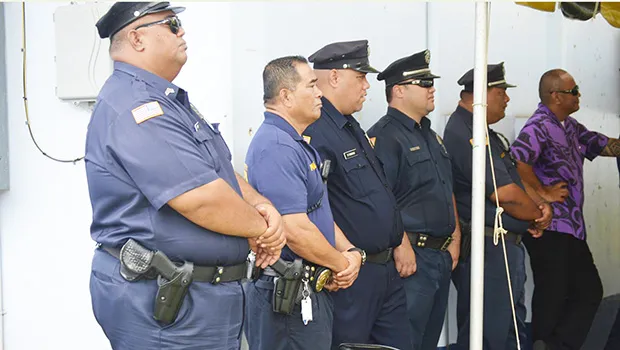 Armed police officers