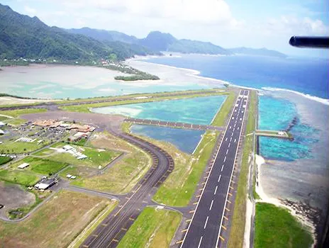 Aerial view of Pago Pago International Airport