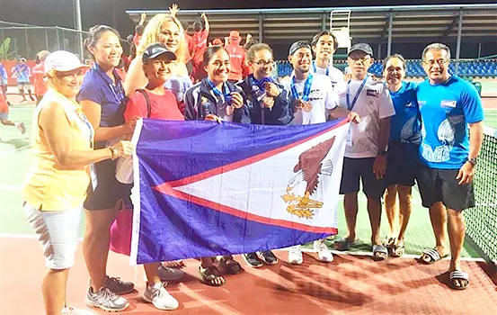 American Samoa National Tennis Team and supporters