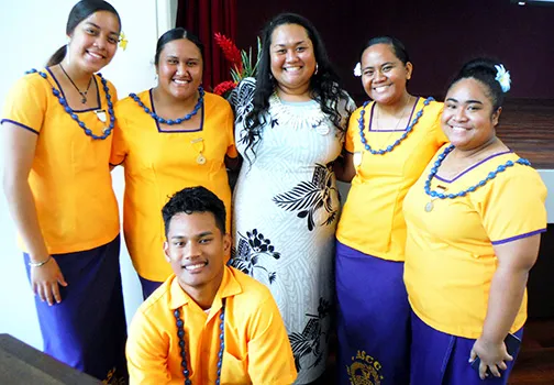 Tonya Tuigamala (center) and ASCC-PTK officers