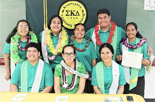 Officers and some members of the ASCC chapter of Sigma Delta Kappa,