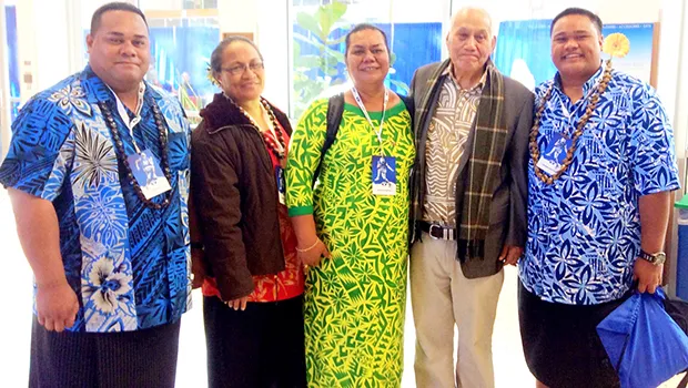 (left to right) Evile Feleti, Tamari Mulitalo-Cheung, SSI Director Okenaisa Fauolo-Manila, His Highness Tamasese, and Maseuli Faleosalafai Tipa.