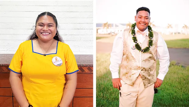 ASCC students Fouiamalo Luamanu (left) and Lawrence Talatau (right)