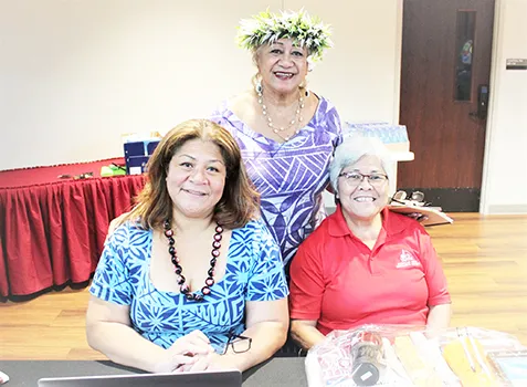 Ms. Tafaimamao Tupuola (left),Ms. Fatima Langkilde (center) and TED Program Director Ms. Shirley De La Rosa