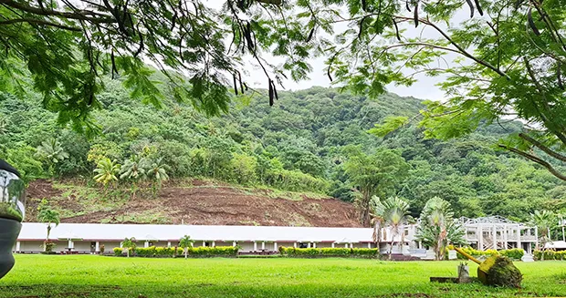 Excavation work adjacent to land behind ASCC