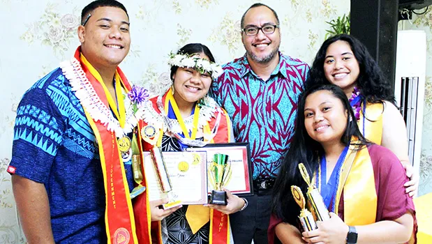 Tamasipani Fa’afo’i, Geraldine Ofisa, Helsham, Jenzel Cuison and Falenaoti Isadora Mageo