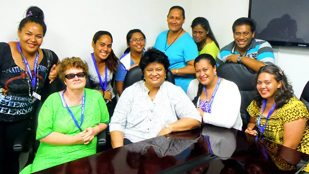 former First Lady Mary Ann Tulafono, who now serves as BGCAS Chairperson and Chief Volunteer Officer with ASCC nursing students