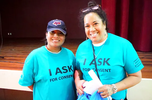 Maluseu Doris Tulifau (right) and Anncelitta Meli