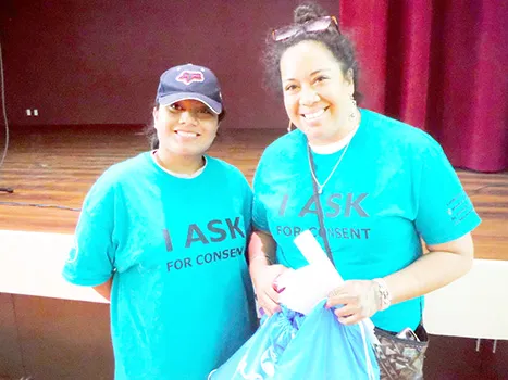 Maluseu Doris Tulifau in American Samoa with ASCC student in 2019