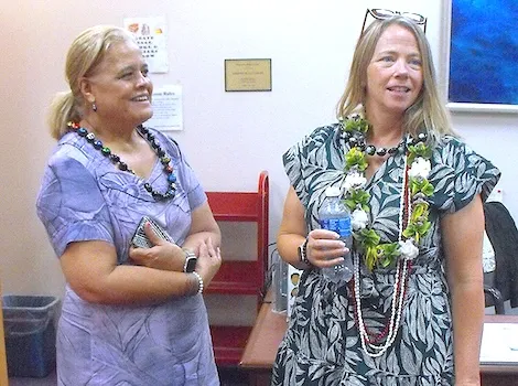 ASCC President Dr. Rosevonne Pato (left) and Ms.Meyline Schiel