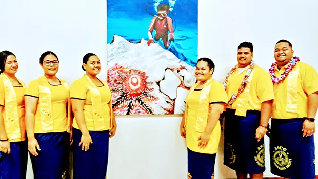 The six new members of the ASCC chapter of the Phi Theta Kappa (PTK) honor society