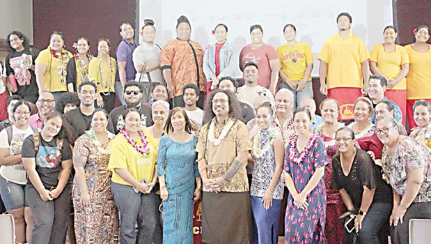 ASCC students with the storytellers Ms Tolua Samifua, Ms C. Makanani Sala, and Dr Aaron J. Sala