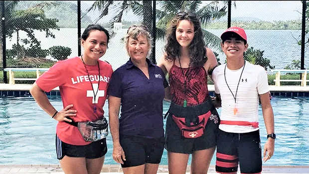 Kimberly Ms. Lytle are (l-r) Tilali Scanlan, Lytle, Madeline Harris, and Vincent Jagon
