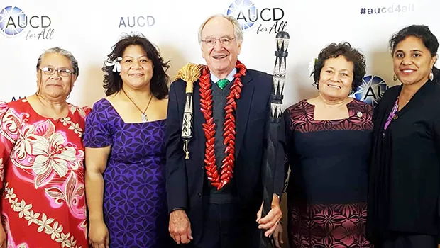 Tafa Tupuola and her lovely mother (left), then Senator Tom Harkin, Congresswoman Amata and Norma Lagafuaina Smith 