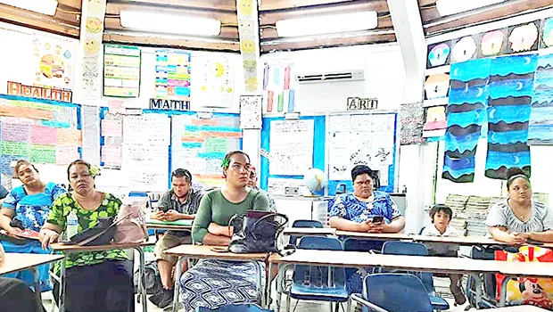 Alataua II Elementary teachers in a classroom