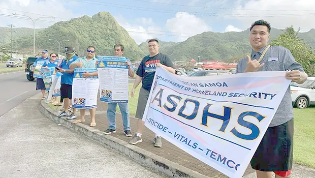 Homeland Security staff at a wave