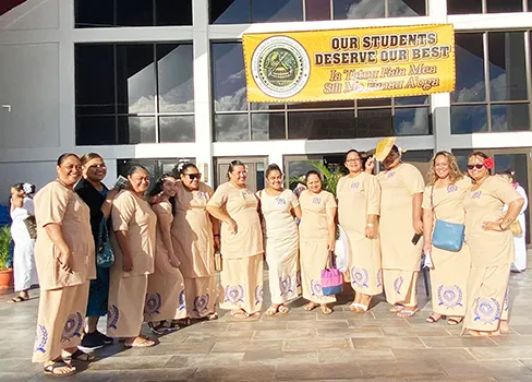 ASDOE personnel at church service before public school opens