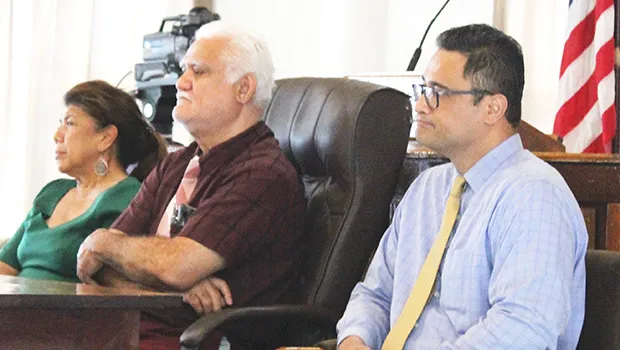 [l-r] Port Administration director Taimalelagi Dr. Claire Poumele; ASG Treasurer Ueligitone Tonumaipe’a; and Attorney General Talauega Eleasalo V. Ale. 