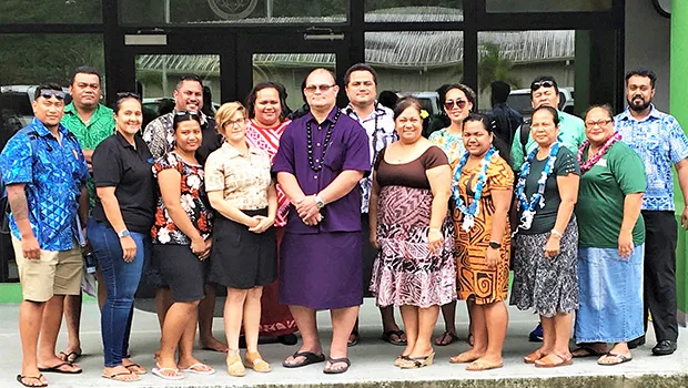 AS-EPA director Lefega Fa’amao Asalele Jr. with participants of the 2019 Dry Litter Exchange Workshop