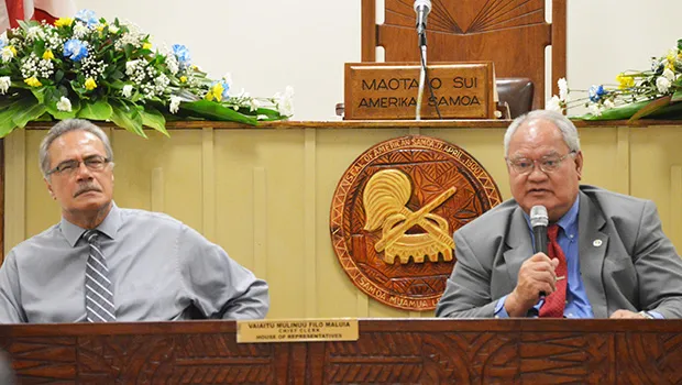 Police Commissioner Le’i Sonny Thompson and Director of the Department of Homeland Security (HLS) Alfonzo Pete Galea’i