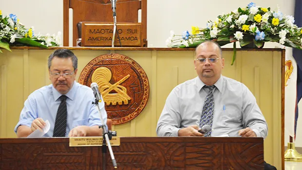 Chief Executive Office Wallon Young and senior official Ryan Tuatoo