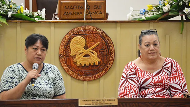 American Samoa Attorney General Mitzie Jessop Taase and Chief Executive Officer (CEO) for the American Samoa Telecommunication Authority